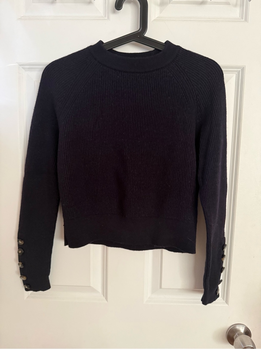 Sezane Sami Jumper Sweater Navy Blue Size Small Wool/cotton - Picture 11 of 12